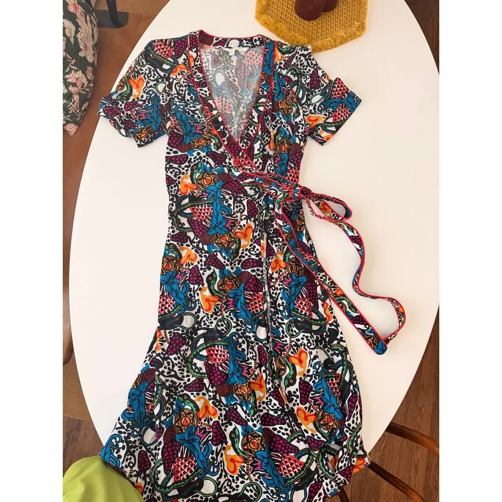 Veronica Beard Serena Wrap Dress - Size 4 - Picture 2 of 5